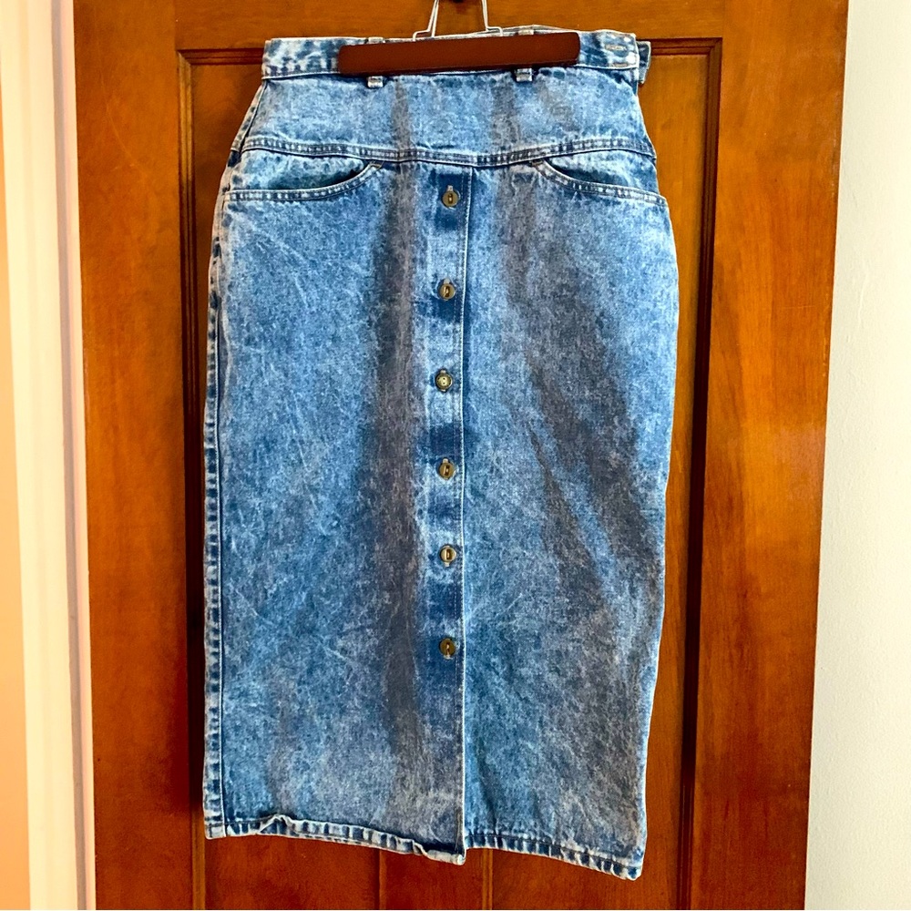Vintage High Rise Jean Skirt